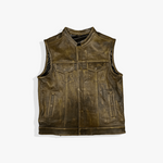 Load image into Gallery viewer, Distressed Brown Genuine Leather Vest