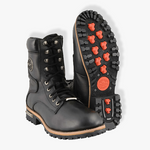 Load image into Gallery viewer, Milwaukee Leather MBM9095 Men’s Classic Black Logger Lace-Up Boots With Side Zipper