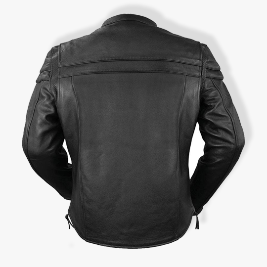 Men Naked Cowhide Motorcycle Jacket
