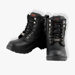 Load image into Gallery viewer, Milwaukee Leather MBL9321WP Women’s Black Waterproof Lace-Up Boots With Side Zipper