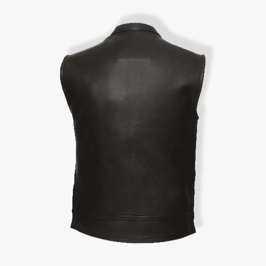 Mens Naked Leather Motorcycle Vest