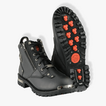 Load image into Gallery viewer, Milwaukee Leather MBM103 Men’s Black Leather Lace-Up Boots With Double Sided Zipper Entry