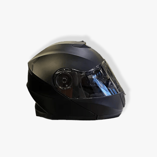Matt Black Modular Flip-Up Motorcycle Helmet