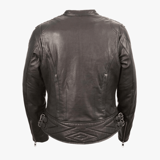 Women Naked Cowhide Motorcycle Jacket