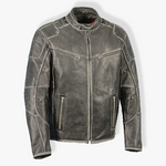 Load image into Gallery viewer, Distressed Grey Leather Jacket