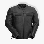 Load image into Gallery viewer, Men Naked Cowhide Motorcycle Jacket