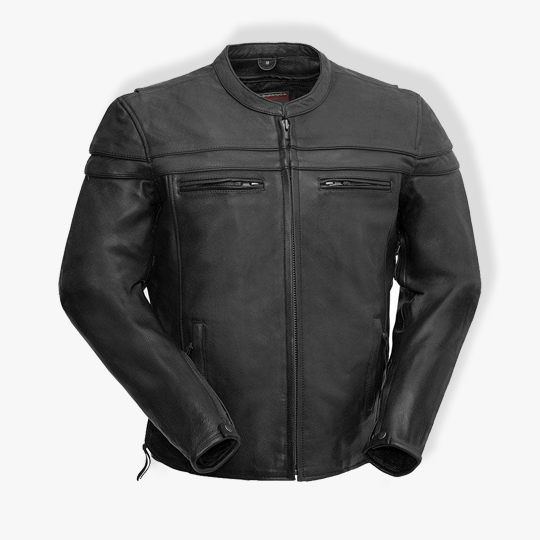 Men Naked Cowhide Motorcycle Jacket