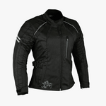 Load image into Gallery viewer, WOMEN All Black Motorcycle Jacket
