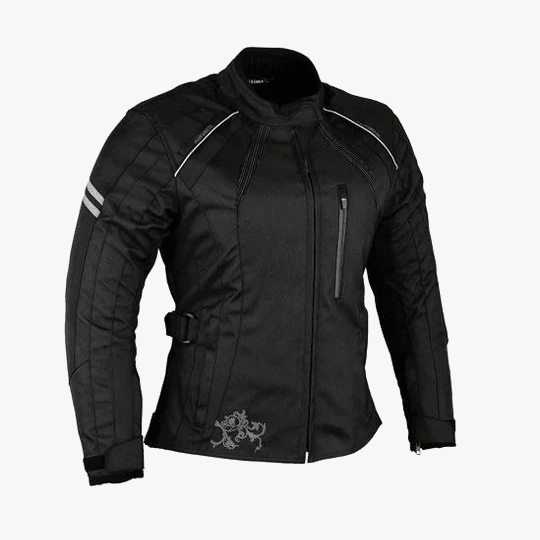 WOMEN All Black Motorcycle Jacket