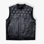 Load image into Gallery viewer, Skull Quilted Diamond Leather Vest