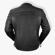 Men Naked Cowhide Motorcycle Jacket