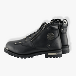 Load image into Gallery viewer, Milwaukee Leather MBM103 Men’s Black Leather Lace-Up Boots With Double Sided Zipper Entry
