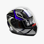 Load image into Gallery viewer, Blue Modular Flip-Up Motorcycle Helmet
