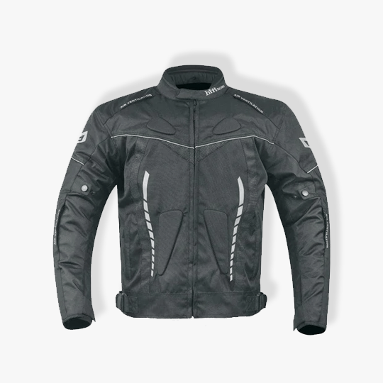 Mens Black Motorcycle Jacket 03