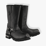 Load image into Gallery viewer, Milwaukee Leather MBM131 Men’s Black 11-Inch Classic Square Toe Harness Boots
