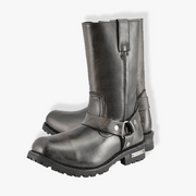 Milwaukee Leather MBM9005 Men’s Distressed Brown Water-Resistant 11-Inch Square Toe Harness Boots