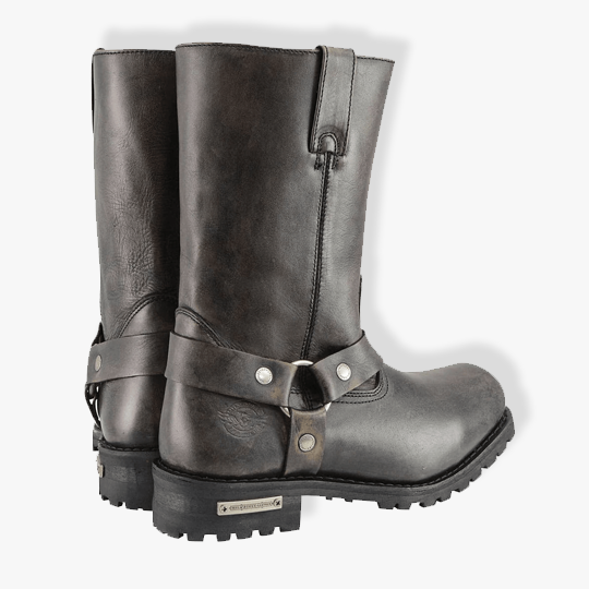Milwaukee Leather MBM9005 Men’s Distressed Brown Water-Resistant 11-Inch Square Toe Harness Boots