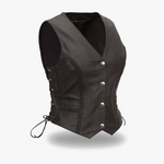 Load image into Gallery viewer, Ladies Braided Naked Leather Vest
