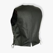 Ladies Braided Naked Leather Vest